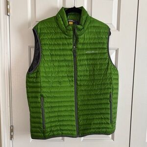 Eddie Bauer Men's Green Quilted Vest